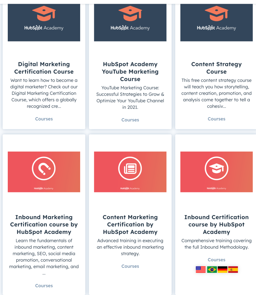 hubspot content marketing course online